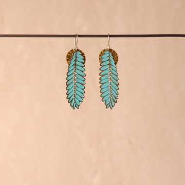 Image for Earrings | Brass Senna + Brass Disc