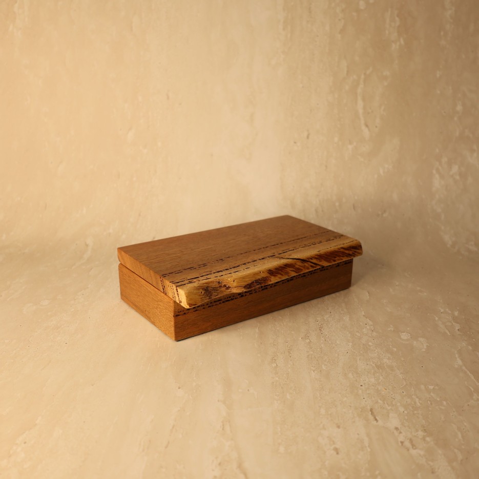 Image of Wooden Box | Marri Natural Edge 90
