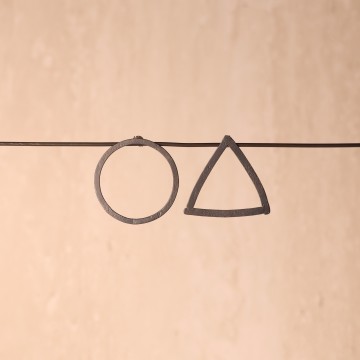 Image for Earrings | Odd Shape Oxidised Silver