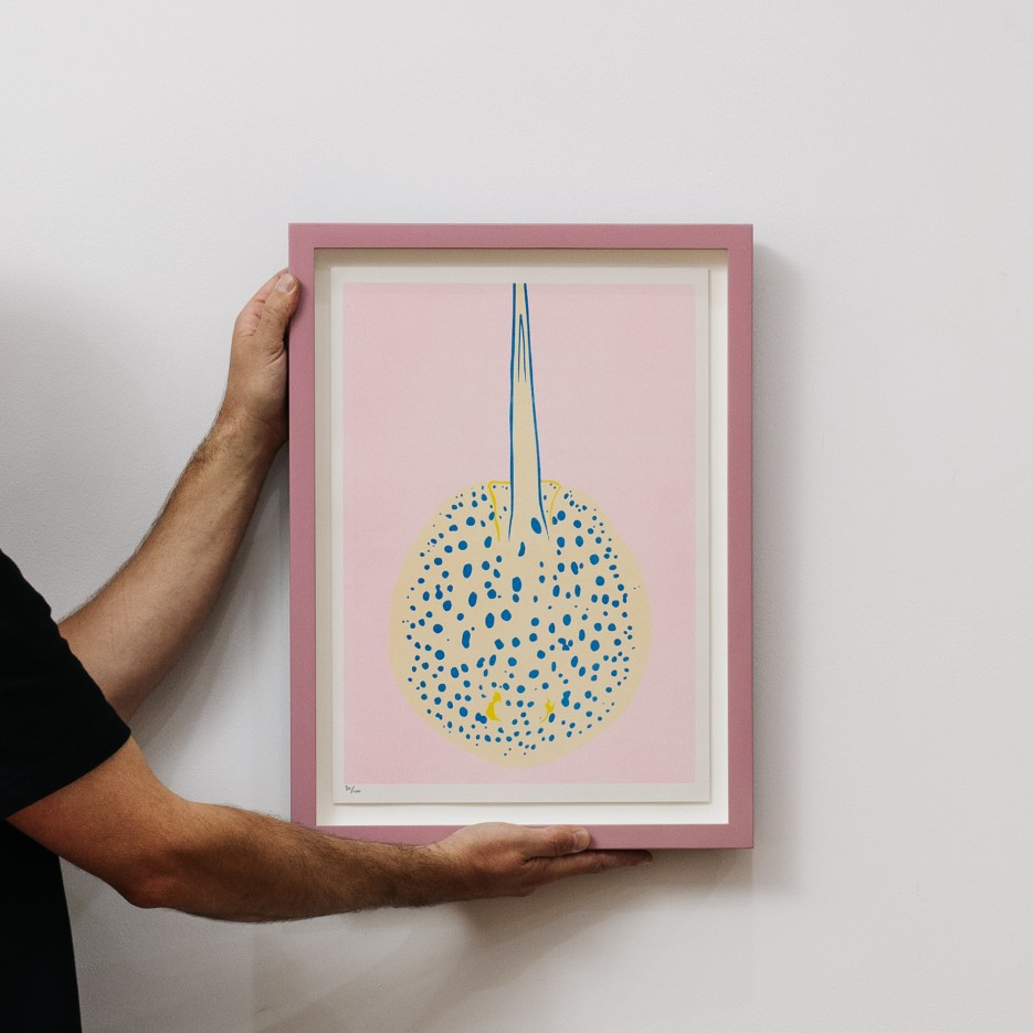 Image of Riso Print | Blue-Spotted Ray