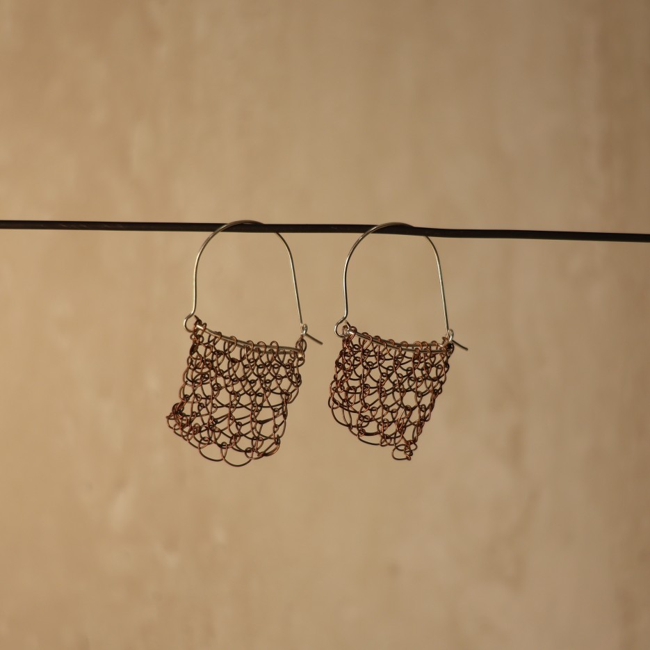 Image of Handwoven Stringbag Earrings | Marsha Cameron (100-26)