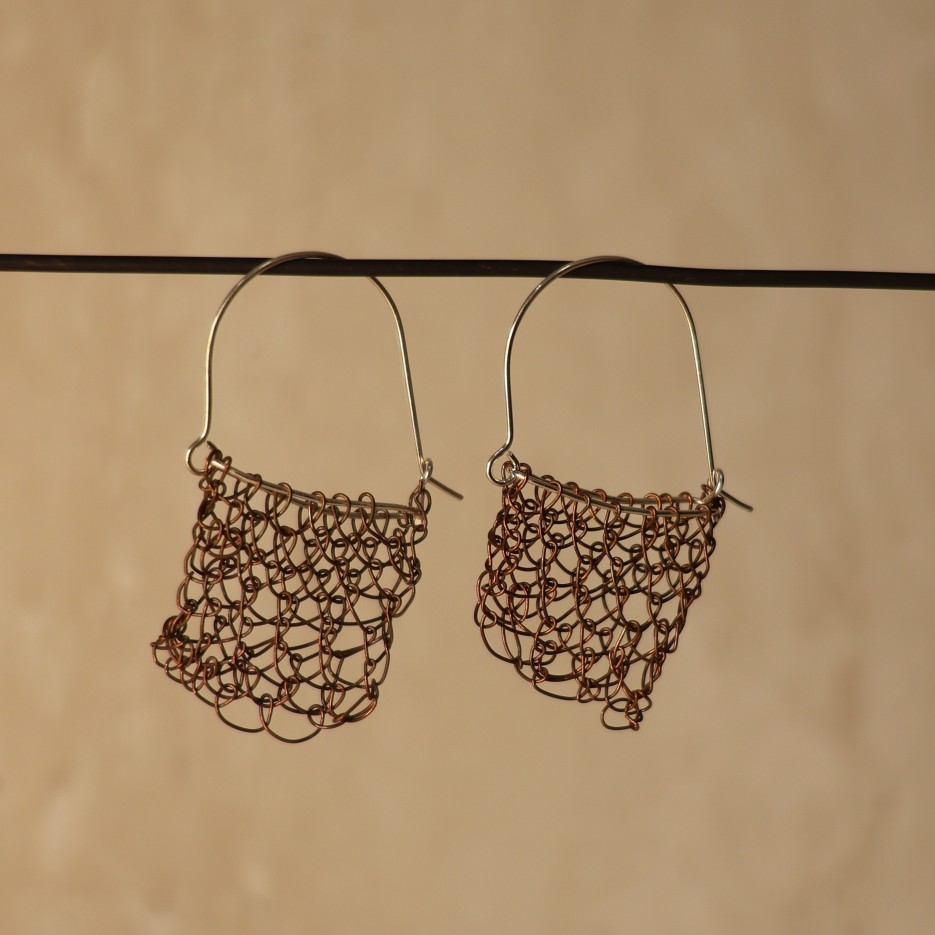 Image of Handwoven Stringbag Earrings | Marsha Cameron (100-26)
