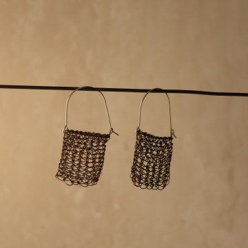 Image for Handwoven Stringbag Earrings | Evangeline Wilson (111-26)