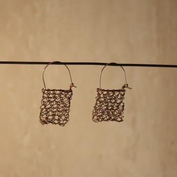 Image for Handwoven Stringbag Earrings | Sherri-Anne Campion Wamuntjan (50-26)