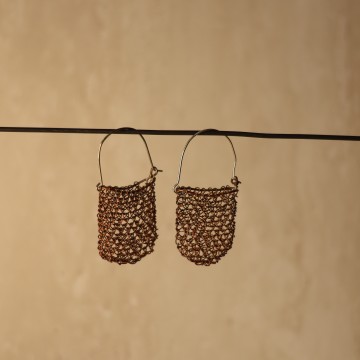 Image for Handwoven Stringbag Earrings | Sherri-Anne Campion Wamuntjan (51-26)