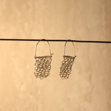 Image for Handwoven Stringbag Earrings | Desleigh Shields (555-25)