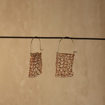 Image for Handwoven Stringbag Earrings | Jessie Ashley Gundorrja (563-25)