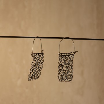 Image for Handwoven Stringbag Earrings |  Desleigh Shields (589-25)