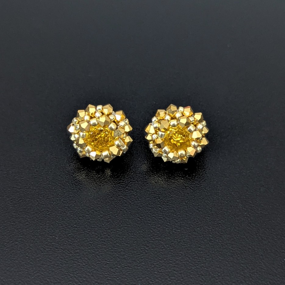 Image of Sunshine Caroline Earrings | Swarovski Crystal + Glass Beads