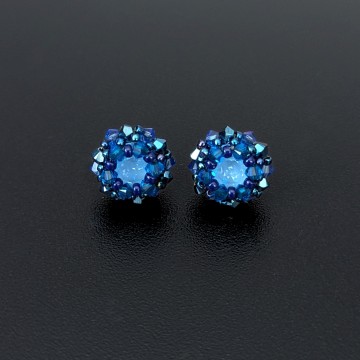 Image for Ocean Caroline Earrings | Swarovski Crystal + Glass Beads