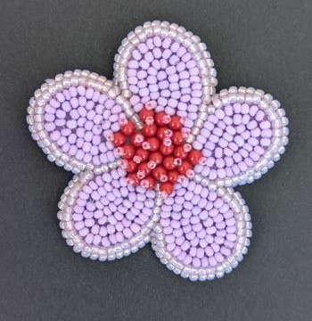 Image for Violet Hana Brooch | Swarovski Crystal Pearls + Glass Beads