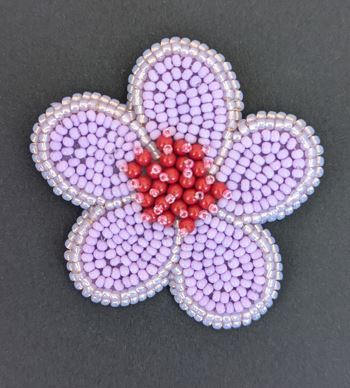 Image of Violet Hana Brooch | Swarovski Crystal Pearls + Glass Beads