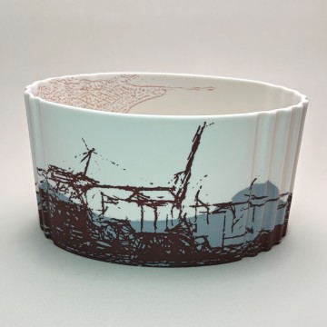 Image for Porcelain Vessel | Safe Harbour Cranes (SHO5)
